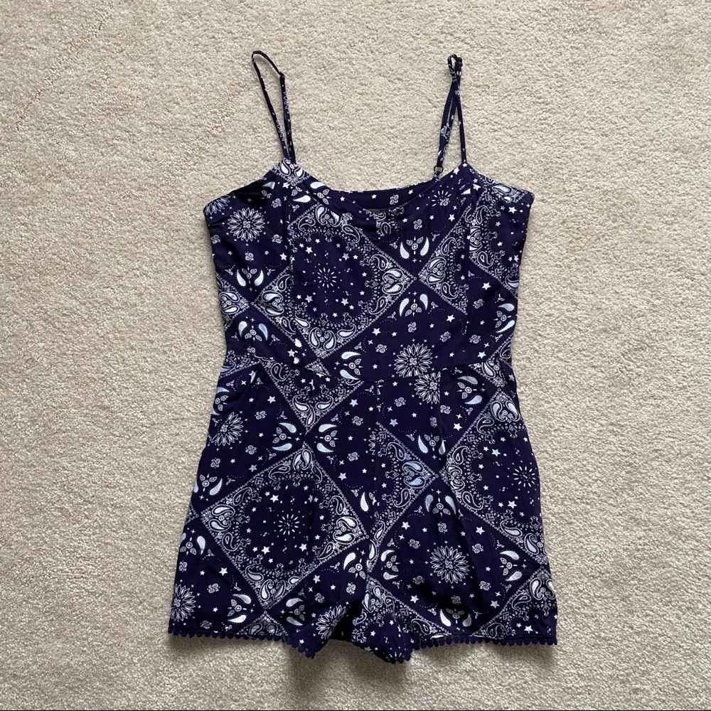 Cotton On Paisley Blue Cami Romper